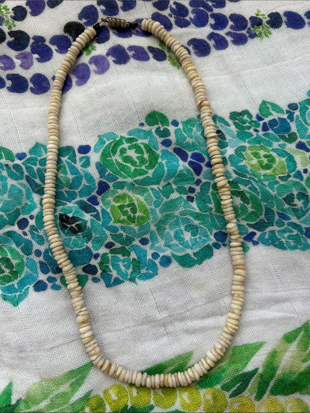 Handcrafted Cream Bead Necklace - Natural Shell Style